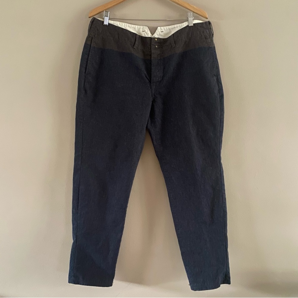 45RPM Studio Japan Women’s Vintage Cotton Denim Two-Tone Jeans Unisex Sz. 38x28